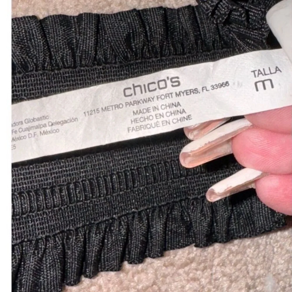 - Chicos Zoey rhinestone Embellished Black Belt size Medium